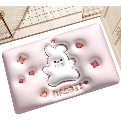 TRADE SHOP - Tappeto Tappetino Antiscivolo Bagno Cartoon Effetto 3d Soft Bambini 38x58cm 87222 -