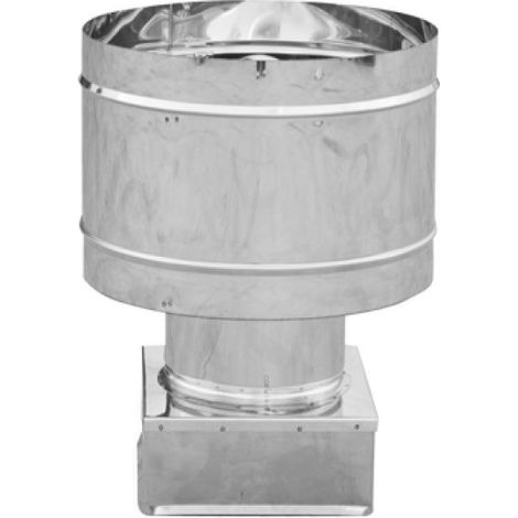 FUMAIOLO 4 VENTI BASE QUADRA ACCIAIO INOX mm 270x270