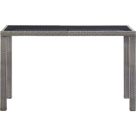 Maison Exclusive - Gartentisch Anthrazit 123x60x74 cm Poly Rattan (1/5)