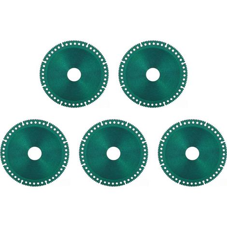 Lame de scie à découper multifonctionnelle, 5 pièces, OD100mm ID20mm, disque de meuleuse d'angle vert pour le verre (1/5)