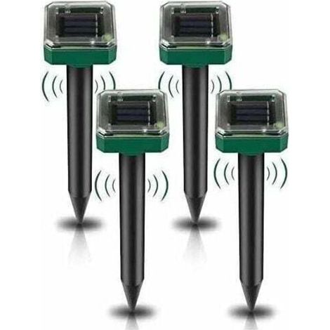 YMYNY Lot de 4 Répulsifs Solaires à Ultrasons, Répulsif Anti-Taupes Solaire Souris Repeller Exterieur pour Jardins Taupes Campagnols Gophers Serpents ou Autres Autres Rongeurs