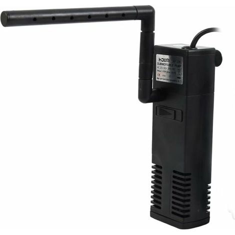 Innenfilter für Aquarium 20L-60L, 3W/4W Einstellbare Innenfilterpumpe mit Filterschwämmen für Aquarium
