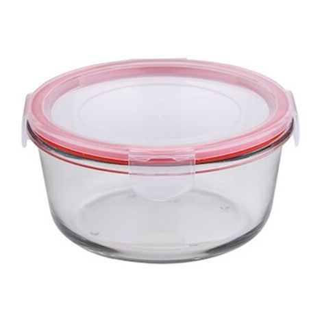 Fiambrera hermética redonda borosilicato toledo, 500 ml, ø12,5 x 7 cm (1/5)