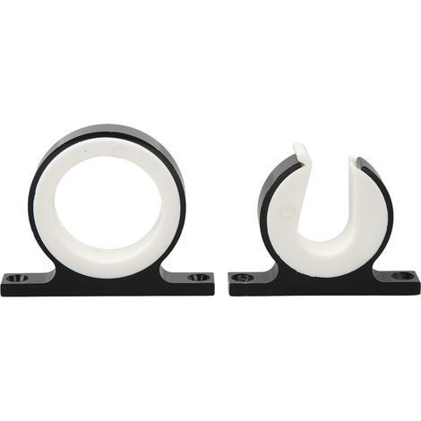 Set aus 2 horizontalen und vertikalen Angelrutenhaltern aus Aluminium, für Boote, Autos, Lastwagen und Wohnmobile (schwarz). (1/5)