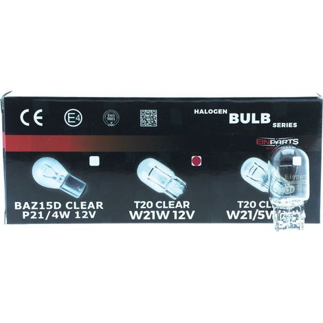 Bombilla halógena EinParts W21W 12V 3000K Amarilla 21W W3x16d, 1 ud. (1/5)