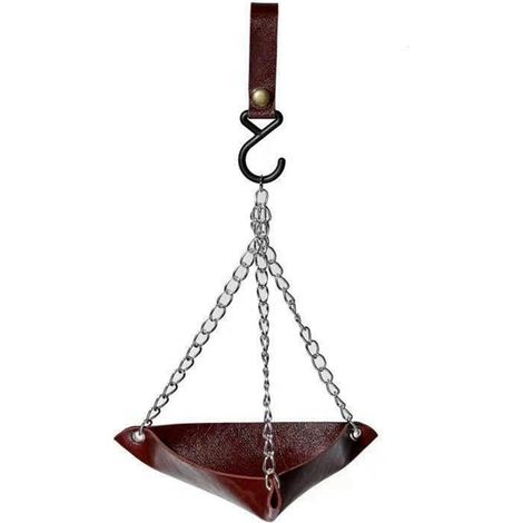 Plateau Pour Oiseaux - Plateau Suspendu En Cuir Pu Et Métal - Pour Jardin Extérieur Patio - 19.5 X 19.5 X 4 Cm - 1 Pièce (1/5)
