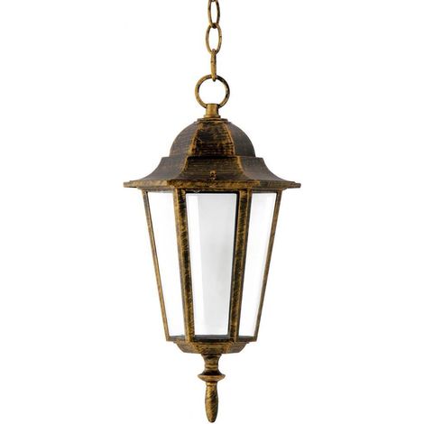 Lámpara colgante de jardín retro Liguria E27 IP43 pátina Goldlux 202178