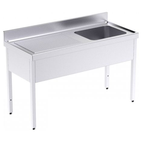 Plonge Inox Professionnelle Egouttoir à Gauche Gamme 600 - Distform