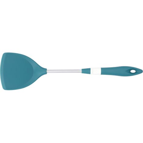 Cuillère en Silicone et Inox Anti-Brûlure, Manche Isotherme Confortable, Spatule de Cuisine Résistante à la Chaleur (1/5)