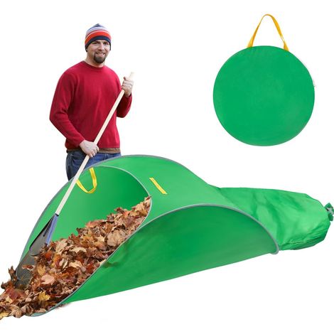Sac de ramassage de feuilles pliable et portable 36L, pochette de jardin pop-up avec poignée en D pour nettoyage rapide de pelouse (1/5)