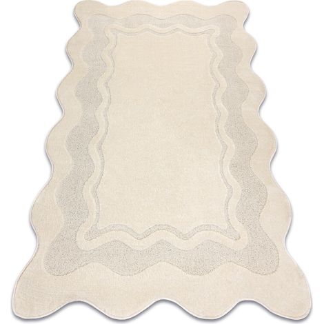 Tappeto DUNE 2879 SHAPE crema – Pietre, struttura, forma irregolare beige 133x190 cm