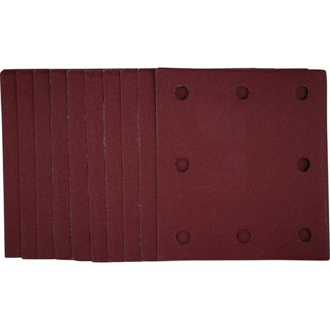 Draper 1/4 Sheet Sanding Sheets with Hook and Loop, 115 x 105mm, 240 Grit, Pack of 10 (1/5)