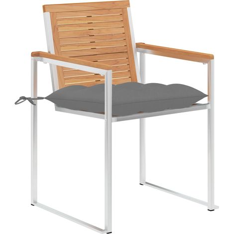 Maison Exclusive - Gartenstühle 8 Stk. mit Kissen Massivholz Teak