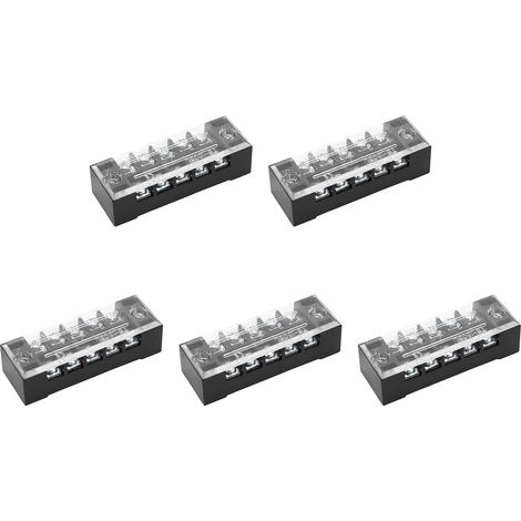 5pcs Bornier Double Rangée TB 15A 600V Vis M3 Haute Résistance 5 Positions (1505) (1/5)