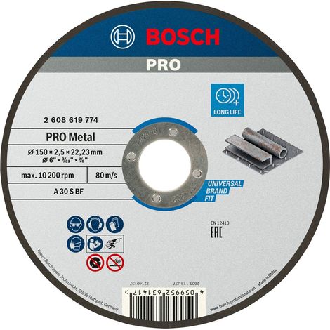 Disque à tronçonner PRO Metal Bosch 150 x 2,5 x 22,23 mm - 2608619774 (1/3)