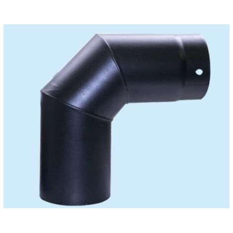 GOMITO IN ACCIAIO PESANTE SMALTATO PORCELLANATO AETERNUM TOP NERO 90   CM.14 (1/4)