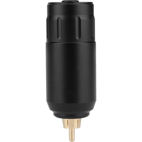 Alimentation sans fil, batterie mobile ultra-légère 1200 mAh avec connexion RCA pour stylo à tatouer, noir (1/5)