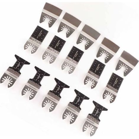 Set mit 5 universellen oszillierenden Sägeblättern (34 mm, 45 mm), bimetallisch gebogen, Zubehörset für Multifunktions-Oszillationswerkzeug (1/5)