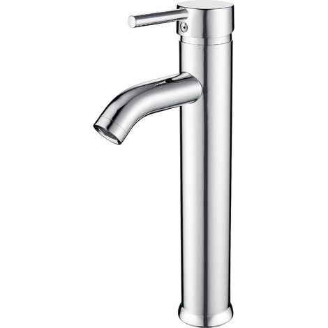 GDHZS- Robinet Salle Bain Haut, Monocommande Mitigeur Lavabo Robinet Vasque à Poser, Chaude et Froide Réglable de Mitigeur Vasque Salle de Bain, Robinet pour Vasque en Laiton, Chromé (1/5)
