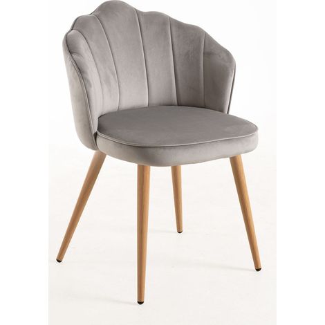 Sillas Comedor - Silla Blume Terciopelo - Gris (1/5)