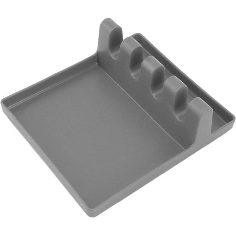 Repose-Cuillères polyvalent en plastique support multi-ustensiles pour comptoir cuisine gris (1/5)