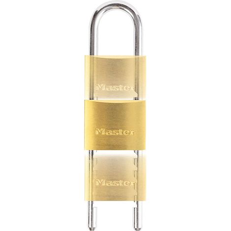 Master Lock 1950EURD Solid Brass Padlock with Adjustable Steel Shackle (7 to 15.5 cm), Gold Finish, 50 mm Body Size