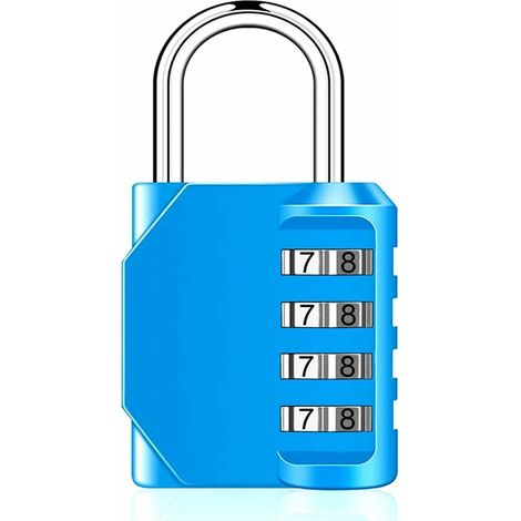 Cadenas à Combinaison, Cadenas Code Pour Casier, 4 Chiffres Serrure à Combinaison Pour Gymnase, école, Portail, Hangar, Garage, Rangement, Casiers à Bagages Et Boîte à Outils (1/5)