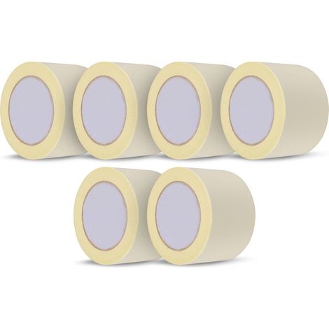 Dapetz ® Premium Masking Tape 6 Rolls (75mm X 50m) White Masking Tape Painting Tape for Painters, Decorators Professional DIY Use, Sharp Paint Lines, Crafts and More (1/5)