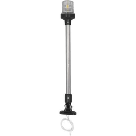Feu de Navigation à ancre LED, 18 pouces, pour poupe de bateau tout autour, blanc, 12 ou 24V, 3W, avec visibilité de 2 milles marins (1/5)