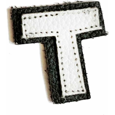 STI Lettere Numeri e caratteri in Pelle mini h.35mm per tuta da cucire o incollare a tute moto Bianco (1/3)