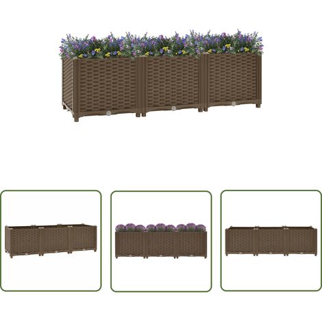 The Living Store Hochbeet 120x40x38 cm Polypropylen - Hochbeet - Pflanzgefäß - Gartenmöbel - Outdoor Deko - Polypropylen (1/5)