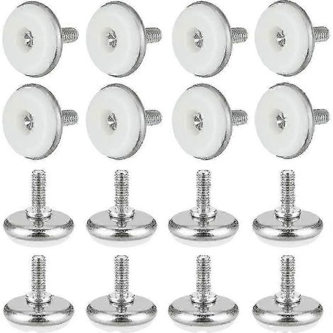 30 pieds de vérin réglables en plastique et métal M61530 mm, blancs (1/5)