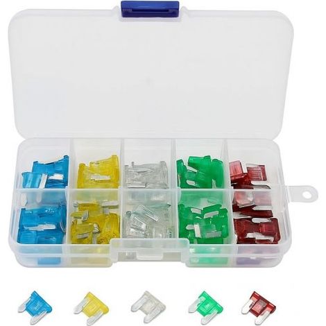 Set 100pz Fusibili Auto 10A 15A 20A 25A 30A Kit Fusibili Standard per Auto, Moto, Camion, Camper, Caravan