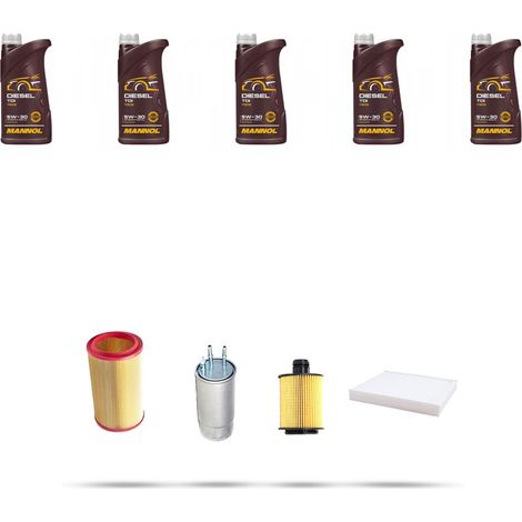 Kit tagliando 4 FILTRI e 5L OLIO compatibile con Lancia Delta III (844) 2.0 Multijet 121kw dal 2008 (1/5)