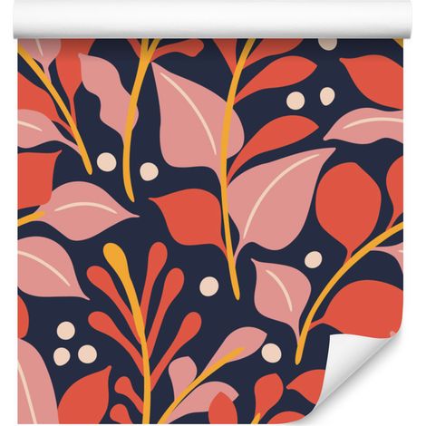 Papier peint à motifs végétaux colorés, style rétro, pour salon et chambre, 50 x 1000 cm (1/5)