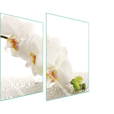 GLASSCHUTZPLATTE FÜR KÜCHE 2x35x52 ORCHIDEE (1/5)