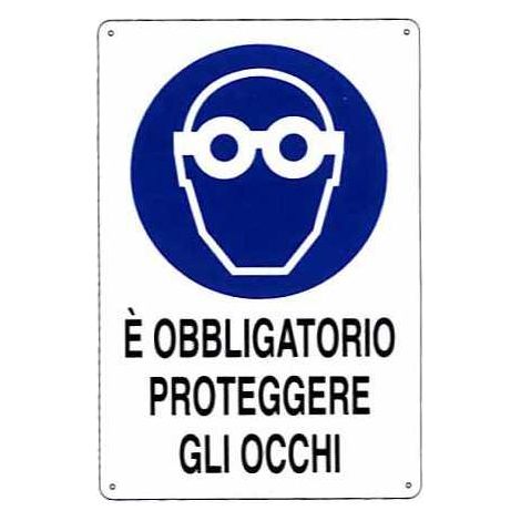 Cartello Protezione Occhi 20X 30 Alluminio (1/2)