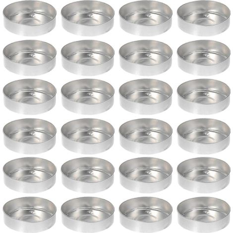 50 Stück Kerzenbecher-Etuis aus Aluminium, Teelichthalter aus Metall-3.5X1cm-b (1/4)