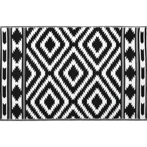 Tapis d'extérieur léger réversible en Plastique tissé, 120 x 170 cm, aztèque (1/5)
