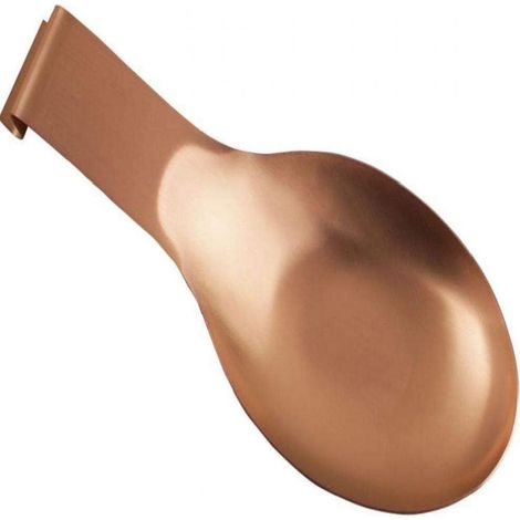 Soporte para cucharas, acero inoxidable, oro rosa, antideslizante, cocina, bar (1/5)