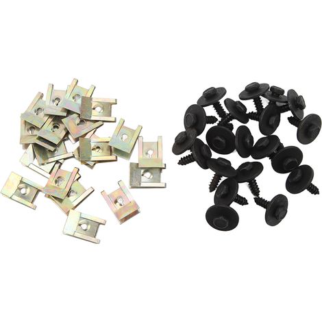 40 Fixations Garde-Boue Souple pour Soubassement Moteur, Clips Panneau Inférieur, Attaches Sous Boîte de Vitesses, Compatible Mini R50 R52 R53 R55 R56 R57 R60 (1/5)