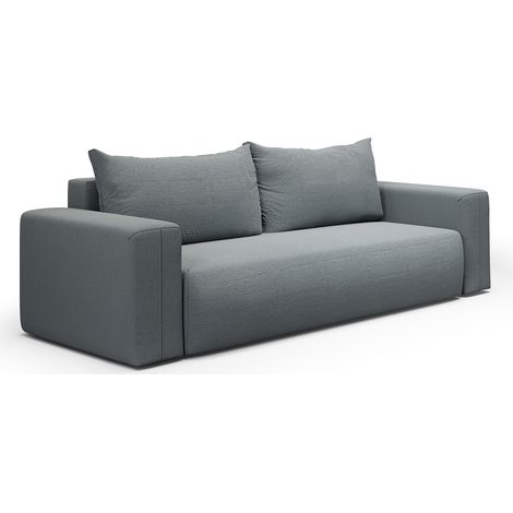 3-Sitzer-Sofabett mit Truhe Bliss Grau