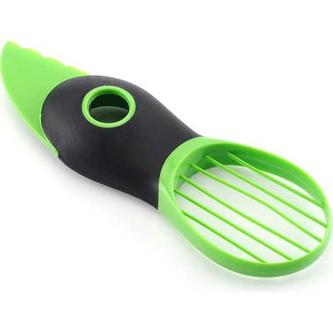 Coupe-avocat 3 en 1 - Coupe-avocat avec lame à dénoyauter et trancheuse - Vert (1/4)