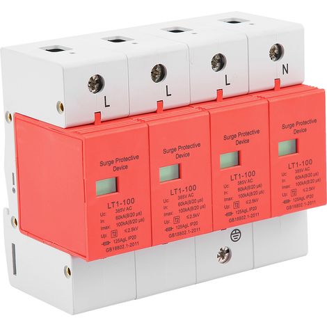 Dispositif de protection contre les surtensions domestiques 4P 60-100 kA 420 V CA (1/5)