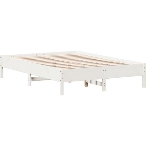 Maison Exclusive - Letto senza Materasso Bianco 160x200 cm Legno Massello di Pino