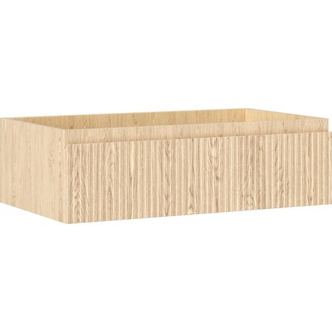 Mexen Rivel Badezimmerschrank unter Waschbecken 80 cm, 1 Schublade, geriffelt, Eiche - 91A20-08023-1-BF81 (1/5)
