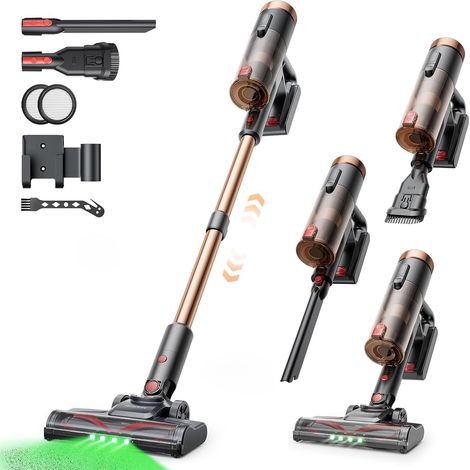 Proscenic P11 Ultra+ Aspirapolvere senza fili 500W/50Min/50KPA, Scopa Elettrica senza Fili Potente con Spazzola Anti-Groviglio, Display LED, Batteria Rimovibile, per Pavimenti/Tappeti/Peli (1/5)