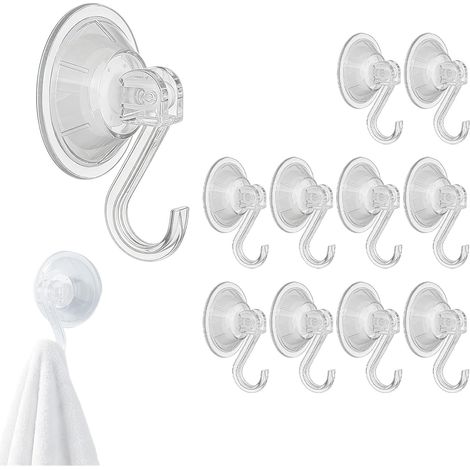 Lot de 20 Crochets à Ventouses - Patères Murales Transparentes Charge Max 5 kg sans Perçage (1/5)