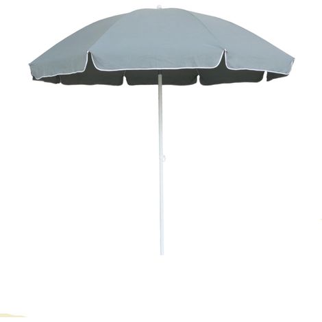 ombrellone da spiaggia rotondo eurogarden in cotone grigio 240x240 cm