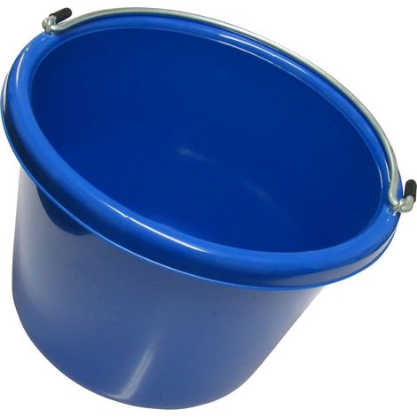 Plastic Water Bucket with Handle (Blue 8L Small Paint Pail) (1/4)